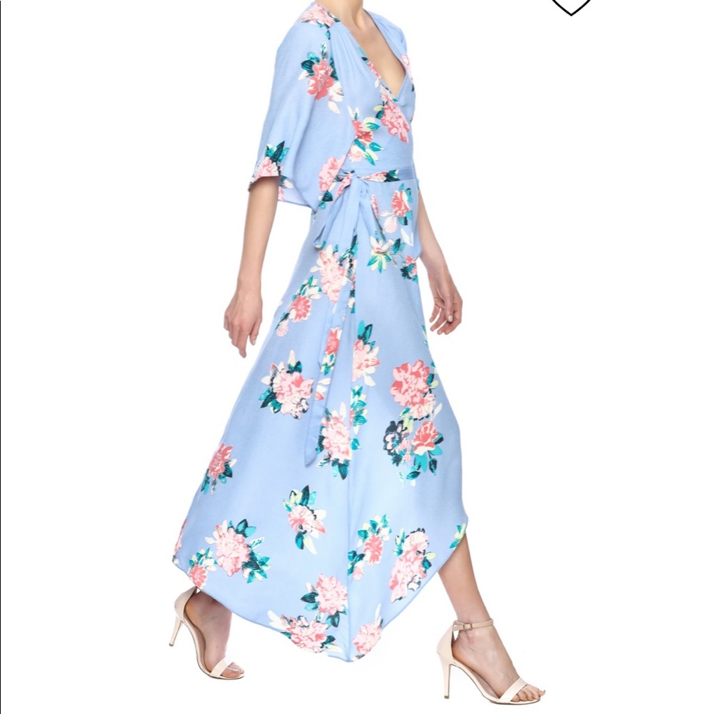 Dance & marvel floral high low wrap dress. Size S.